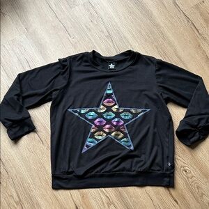 Pixie Lane Black Star Print Shirt